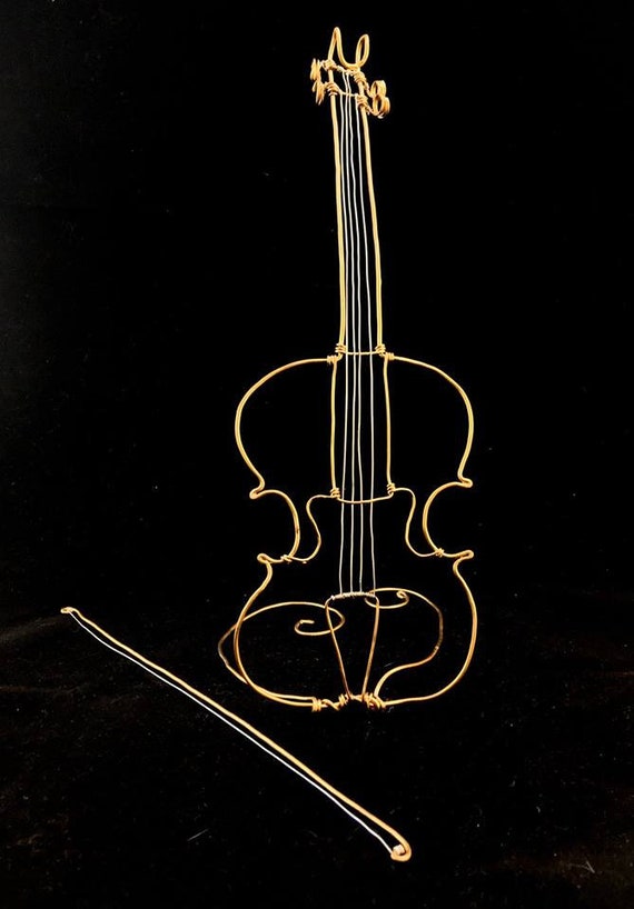 Wire violin sculpture Wire violin violin sculpture home