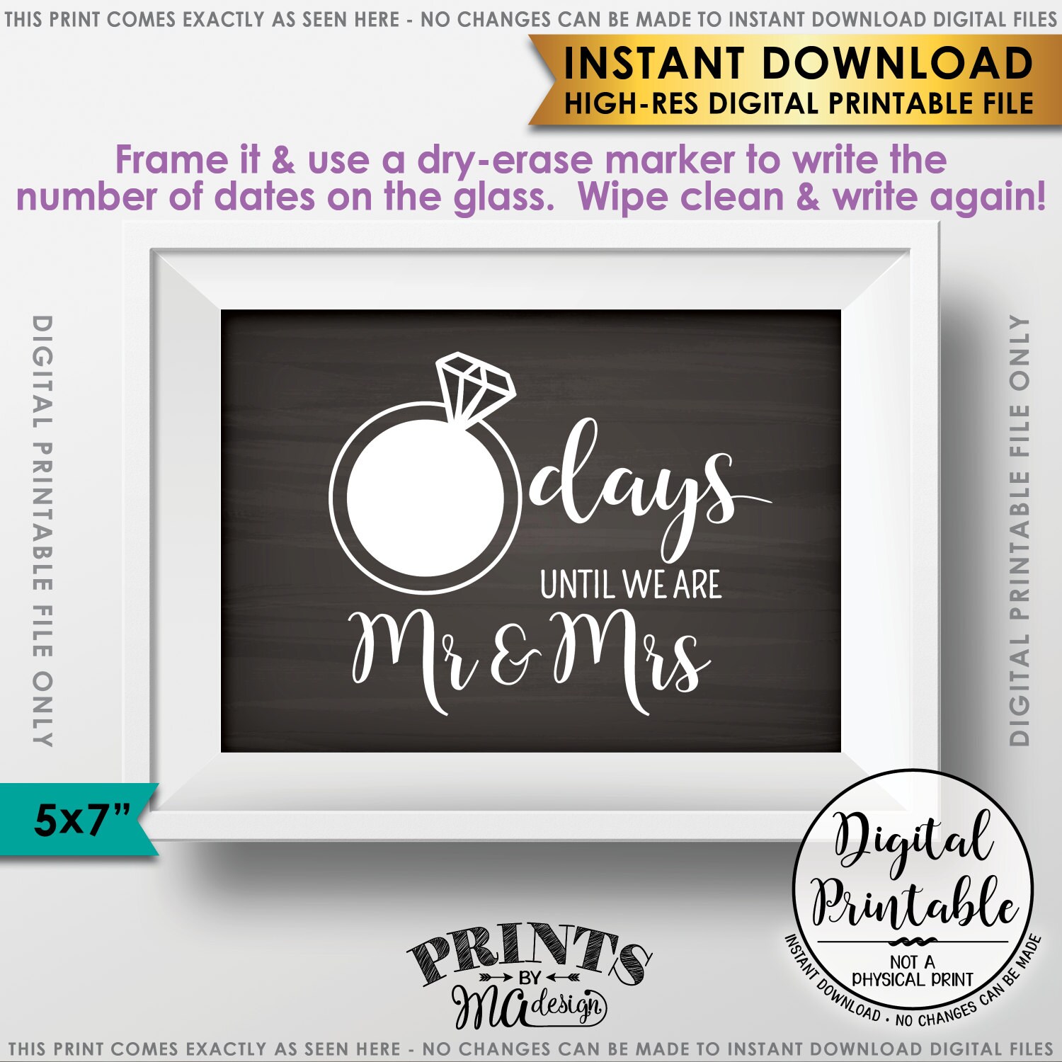 wedding countdown calendar printable