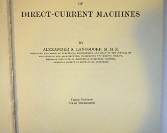 Principles of Direct-Current Machines by Alexander S Langsdorf