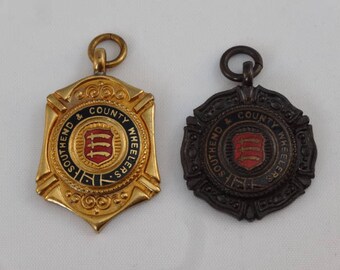 2 Southend Wheels CYCLING MEDAL A.ANDREWS 1951 1949