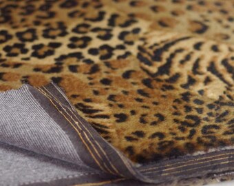 7/16-inch Wildcat Animal Print Faux Fur Fabric 1/8 1/4 or Under 1/2 Yd