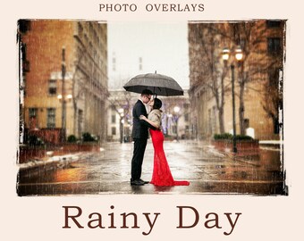 Rain Photo Overlays, Realistic rain Photoshop Overlay, Rain Overlay, PNG, Rain Texture, Falling Rain, Photo editing,Digital Backdrops
