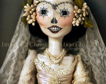 Art Doll Print~Isela, la Calavera Catrina