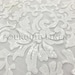 White Milan Lace is embroidered sequin fabric - Wedding and decorative fabric.