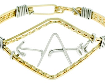 Custom Ranch Brand Bracelet, Cattle Brand, Family Brand, Western Wedding, Farm & Ranch Jewelry, Personalized with your Brand, made to Fit