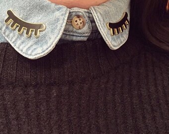 False Lashes – Hard Enamel Pin Set