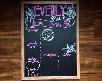 Monthly Milestone Reusable Chalkboard