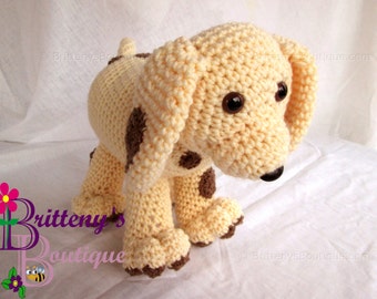 Puppy Dog Stuffed Animal Crochet Plush Puppy Dog Amigurumi Crochet Plush Puppy Dog Cute Puppy Crochet Plush Toy Handmade Birthday Gift