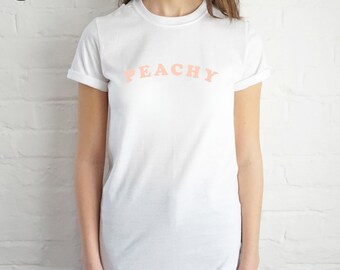 Peachy T-shirt Top Shirt Tee Fashion Cute Tumblr Summer