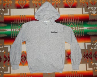 Heather Grey MacGregor Zip Up Hooded Sweatshirt Size Small