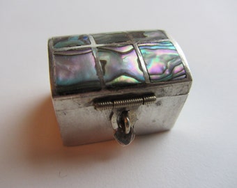 Sterling Silver Abalone Box - 15.77g