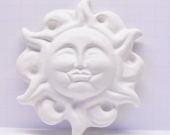 Ready To Paint/DIY/Plaster/ChalkWare/PlasterCraft Flat Back Wall Décor/Wall Hanging/Wall Plaque Flaming Sun #180