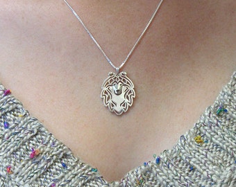 Shetland Sheepdog pendant and necklace - sterling silver