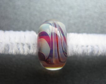 BORO Lampwork Focal Bead, Lampwork Focal Bead, Ruby, Purple, Ivory, Yellow, Magenta, Opals, Handmade Lampwork Bead, OOAK Artisan - HGD562