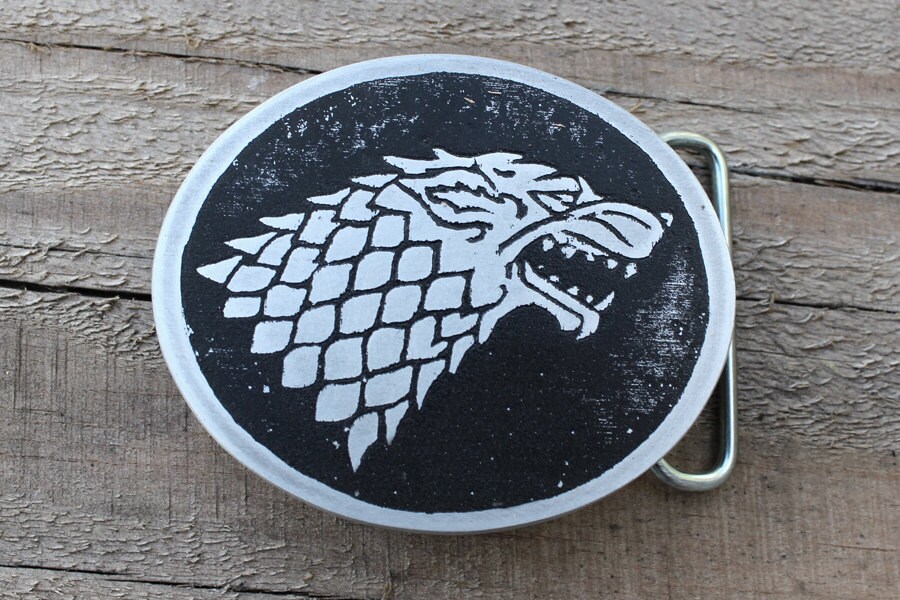 House Of Stark Belt Buckle Aluminum Sigil Cosplay Custom