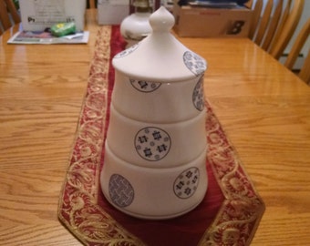 3 Tiered Stacked Food Tower Made In Japan