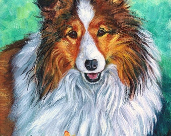 Shetland Sheepdog Giclee Fine Art Print