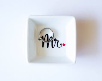 Mr Ring Dish | Engagement Ring Dish | Bridal shower gift | Ring holder | Mr Ring Dish | Custom Engagement Ring Holder