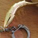 Movable Gold Tone Fish Key Chain