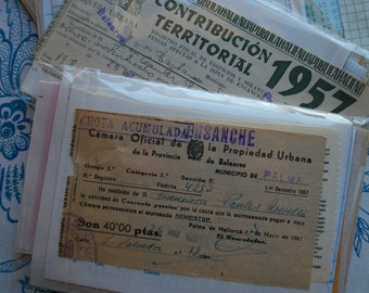 20 parts Vintage EPHEMERA Paper Pack from Spain