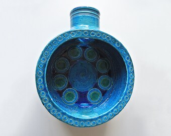 Wall mounted vintage ceramic candle holder by Bitossi, Italy. Ikano decor, 1960's.