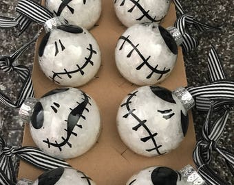 Nightmare Before Christmas Jack Skellington Ornaments SET oF TeN