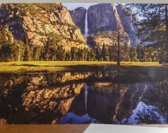 Reflection at Yosemite Falls at Yosemite National Park Post Card