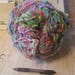 Art yarn. Hand dyed Hand spun wool. Crochet. Knitting. Fiber art. Doll supplies. Best seller