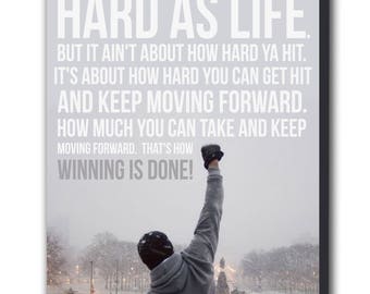 Rocky Balboa Quote Movie Canvas Wall Art Print - Various Sizes