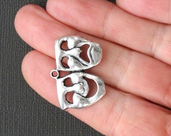 4 Drama Charms Antique Silver Tone Comedy and Tragedy - SC2110