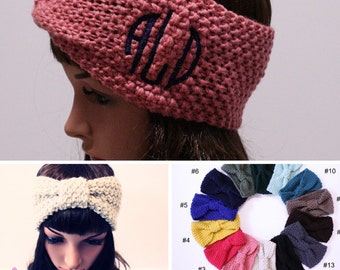 headbands for women, Ear warmers, boho headband, mbroidery, Head Wrap, knit headband, winter headband, womens headband, monogram, for women