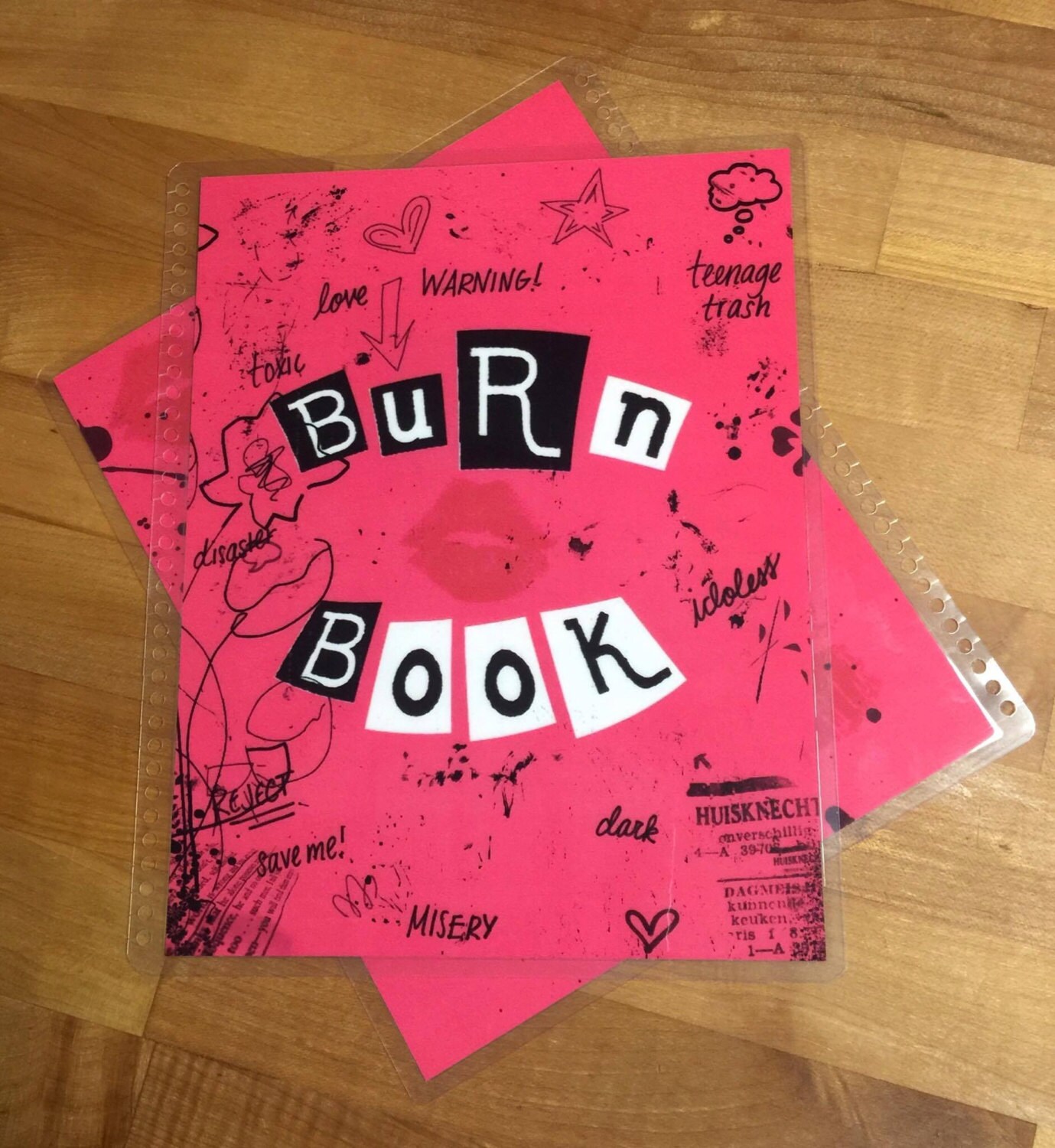 Front and Back Cover Set Mean Girls Inspired Burn Book for