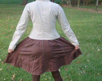 Refashioned jacket duster. repurposed, upcycled, eco friendly clothing