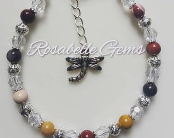 Moukaite Bracelet, Mookaite Bracelet, Moukaite Jasper, Mookaite, Gemstone Bracelet, Gemstone Jewelry, Crystal Jewelry, Gift For Her, Gift