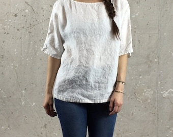 1/2 Sleeve Linen Top / Tunic / Shirt