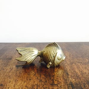Vintage Brass Goldfish