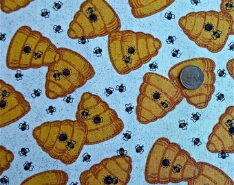 Beehive print fabric 2 yd and 16" x 44" wide