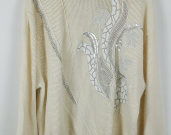 Vintage Sweater, Vintage Knit Pullover, 80s, 90s, oversized look