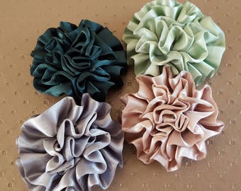 set of 4 appliques flowers atmosphere shabby chic