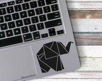 Origami Elephant , Laptop Stickers, Laptop Decal, Macbook Decal, Car Decal, Vinyl Decal