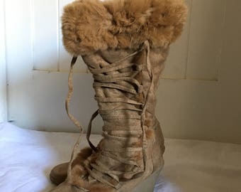 Fur lined Eskimo Boot Heels