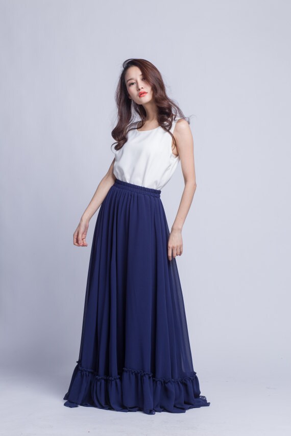 bridesmaid maxi skirt and top