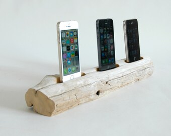 Driftwood Docking Station For Three Smart Phones