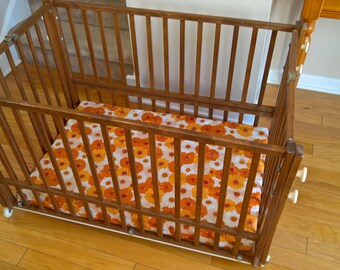 SALE Vintage Wooden Folding Portable Baby Crib Shower Nursery Gift Retro 1960\u0027s 1970\u0027s Daisies Pack Furniture N retro baby furniture. SALE Vintage Wooden Folding Portable Baby Crib Shower Nursery Gift Retro 1960\u0027s 1970\u0027s Daisies Pack Furniture N