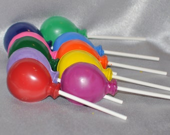 Recycled Crayons Balloon on Stick Shapes Crayons Total of 10., Kids Party Favors, Crayons.
