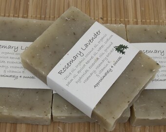 Rosemary Lavender Soap Set of Four 4 oz Bars
