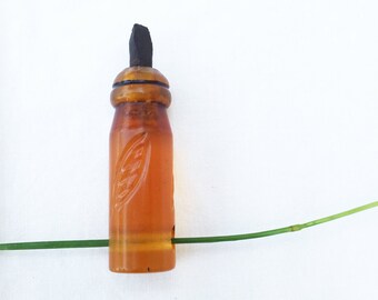 ANTIQUE SCREWDRIVER, amber celluloid handle, very rare