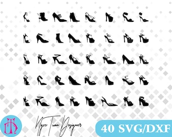 High Heel Shoes svg,dxf for Design,Silhouette,Cricut and any more
