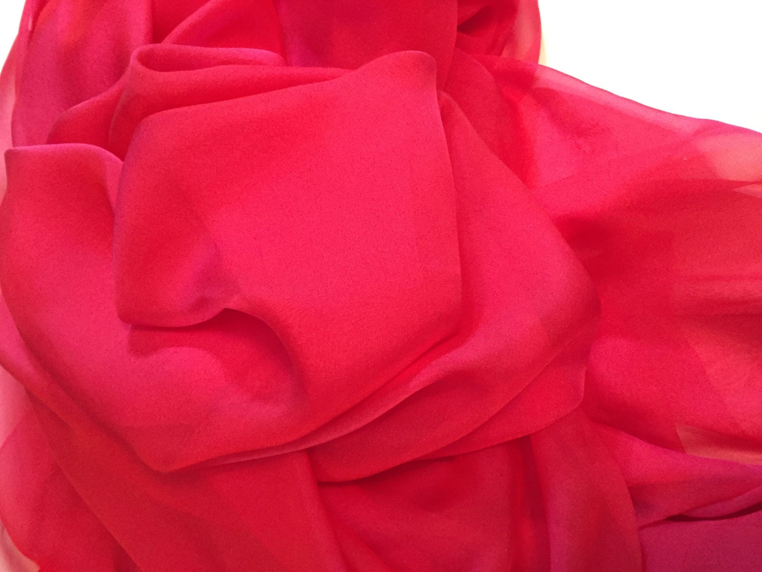 Hot Pink Chiffon Silk Chiffon Flowy Fabric Dress Material Pink Chiffon Chiffon Fabric Hot