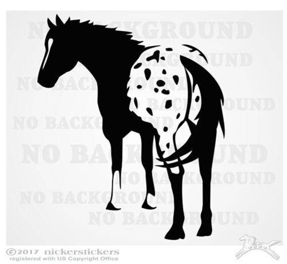 Appaloosa Horse Butt Decal 12 tall x 10 wide